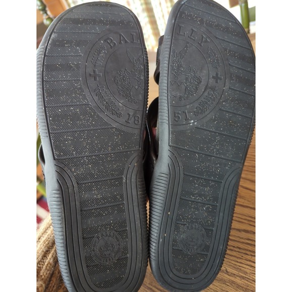 Bally Sandals Men US 12 E Black Leather Slides Slip On Comfort Italy Resort main image 8